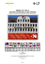 ISO/IEC JTC 1/SC 31 Automatic identification ... - eurodata council