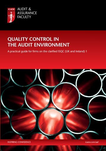 Quality control in the audit environment - ICAEW