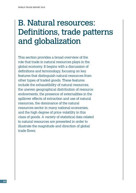 WTO: World Trade Report 2010 - World Trade Organization