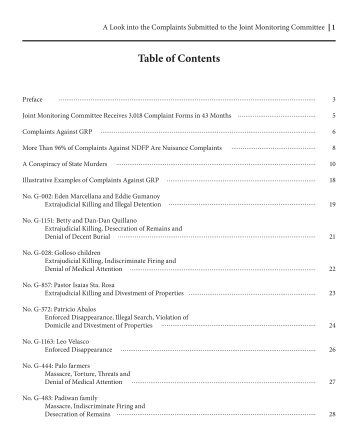 Table of Contents - Arkibong Bayan