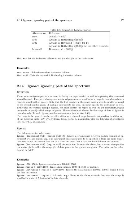 SPEX Reference manual (PDF) - SRON