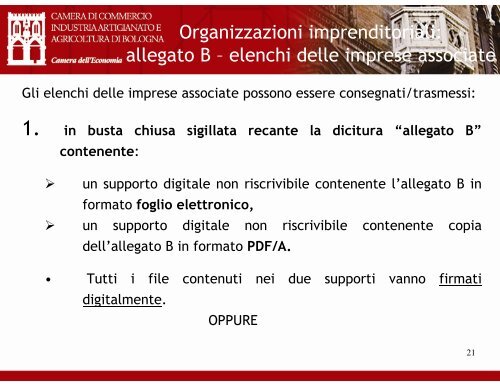 Slide (in formato .pdf) - Camera di Commercio di Bologna
