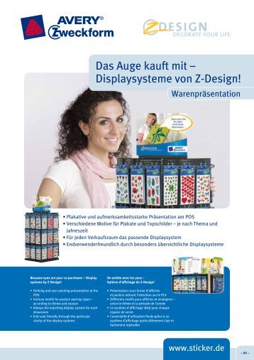 Das Auge kauft mit â Displaysysteme von Z-Design! - Avery