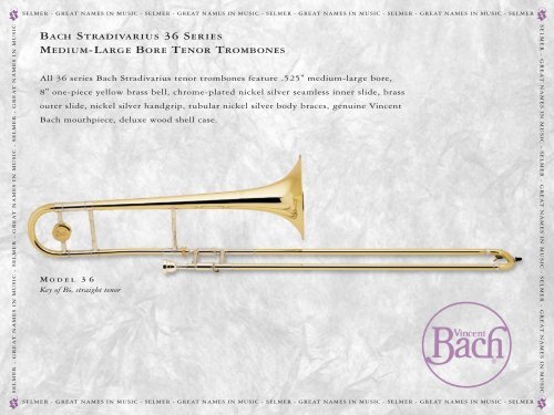 Bach Stradivarius professional trombones - Vincent Bach Ordering