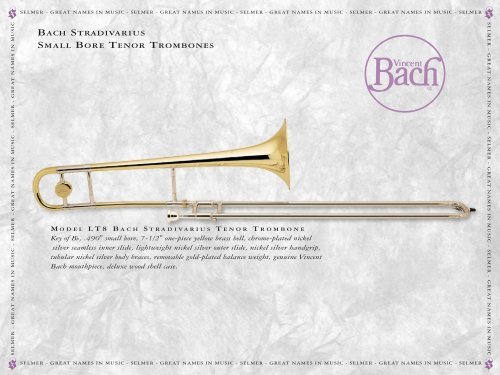 Bach Stradivarius professional trombones - Vincent Bach Ordering