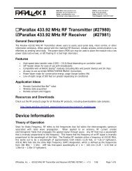 Parallax 433.92 MHz RF Receiver (#27981) - Solarbotics