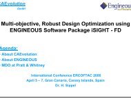 Multi-objective, Robust Design Optimization using ENGINEOUS ...