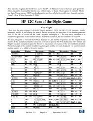 HP-12C Games and Sorting - HPCC