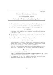 School of Mathematics and Statistics MT5824 Topics in Groups ...