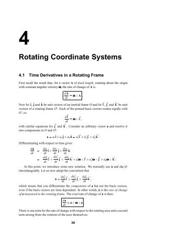 Rotating Coordinate Systems