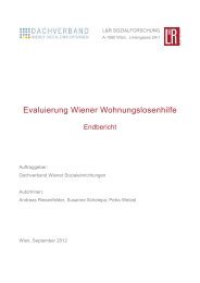 Evaluierung Wiener Wohnungslosenhilfe - L&R Sozialforschung