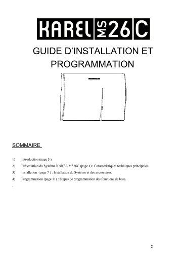 Guide Mini PABX - installation et programmation