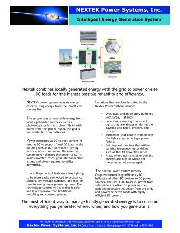 Intelligent-Energy-Generation-System - Nextek Power Systems