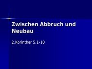2.Korinther 5,1-10 - EFG Hemsbach