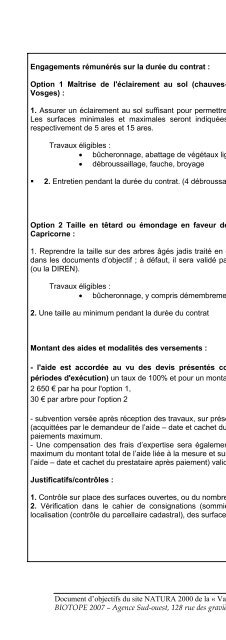 IV. ENJEUX DE CONSERVATION DES HABITATS