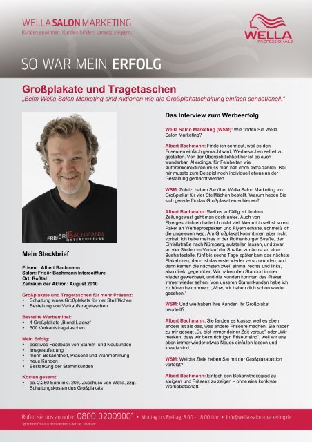 Grossplakate Und Tragetaschen Wella Salon Marketing