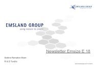 Newsletter Emsize E 18 - Emsland Group