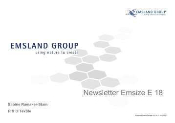 Newsletter Emsize E 18 - Emsland Group