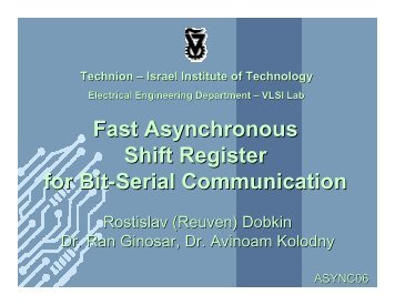 Fast Asynchronous Shift Register for Bit-Serial Communication