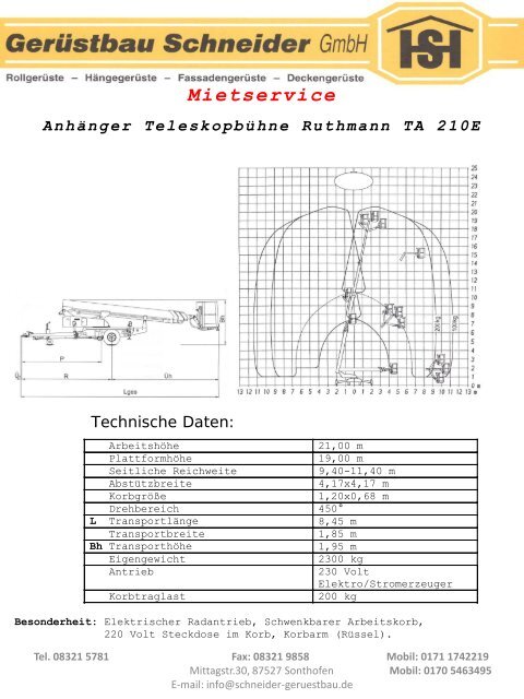 Gerüstbau Schneider GmbH Katalog 