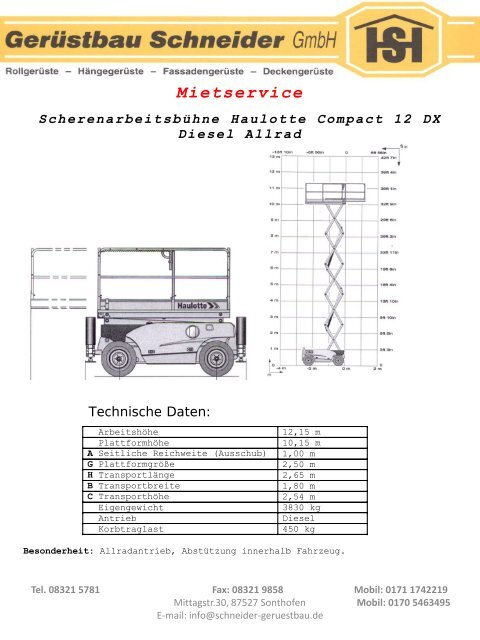 Gerüstbau Schneider GmbH Katalog 