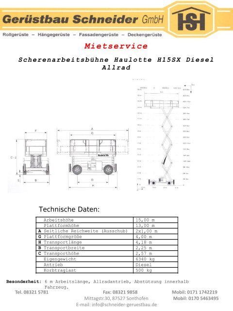 Gerüstbau Schneider GmbH Katalog 