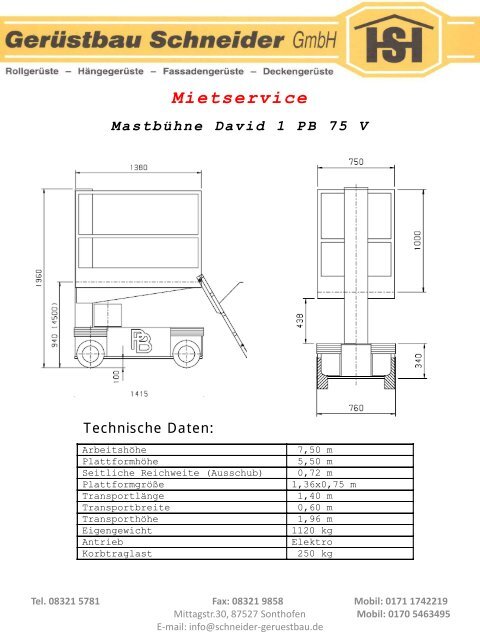 Gerüstbau Schneider GmbH Katalog 