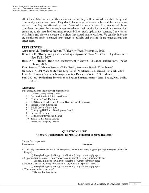 International Journal of Contemporary Business Studies