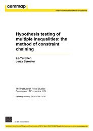 Hypothesis testing of multiple inequalities - University College London