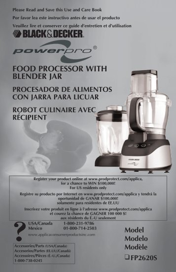 FOOD PROCESSOR WITH BLENDER JAR - ManualsOnline.com