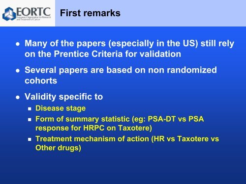 Surrogacy Case Study: Prostate Specific Antigen (PSA ... - Isped