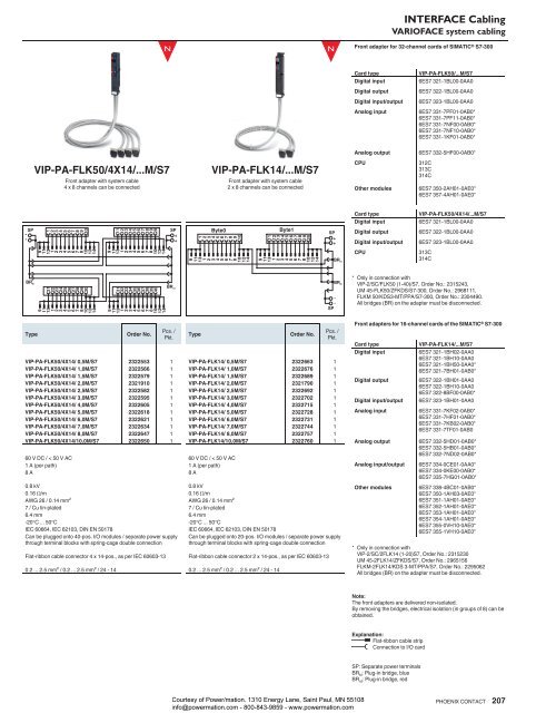 Phoenix Contact INTERFACE System Cabling and ... - Power/mation