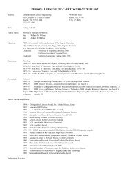 personal resume of carlton grant willson - Willson Research Group ...