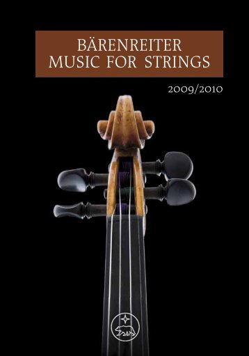 BÃRENREITER MUSIC FOR STRINGS - BÃ¤renreiter Verlag