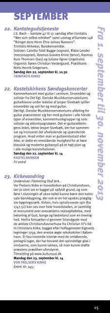 Citykirkernes arrangementskalender - Vor Frelsers Kirke