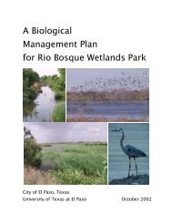 Rio Bosque Wetlands Park Biological Management Plan - Office of ...