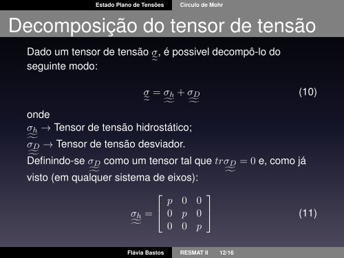 Nota de aula 9 - Estado Plano de TensÃµes - ResistÃªncia dos ...