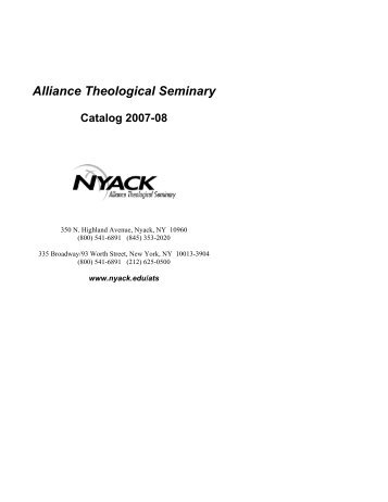 Alliance Theological Seminary - Nyack College