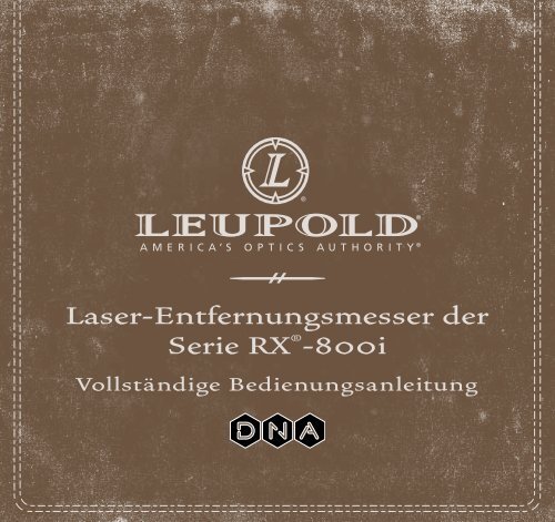 Laser-Entfernungsmesser der Serie RXÂ®-800i - Leupold