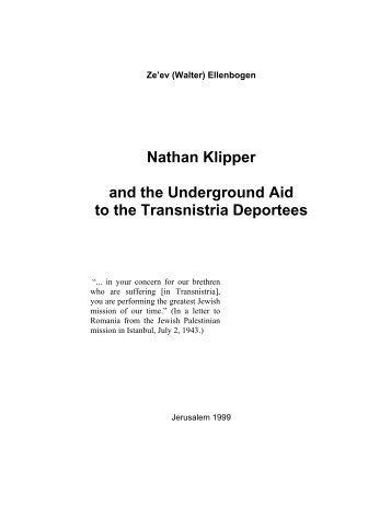 Nathan Klipper - czernowitz bukovina jewish research