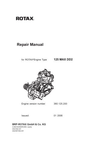 Rotax DD2 repair manual - SRA Karting