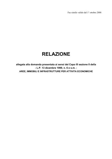 Fac Simile Relazione Uff Aree Industrialipdf Modulistica