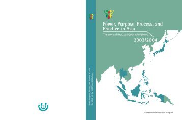2003/2004 Power, Purpose, Process, and Practice in Asia