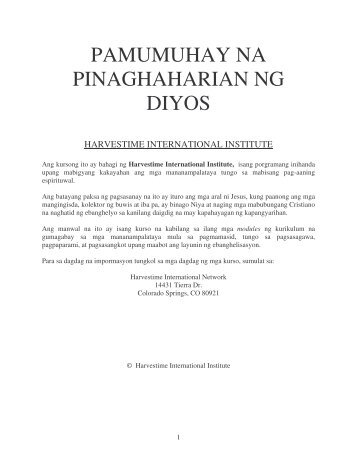 Pamumuhay Na Pinanghaharian ng Dios