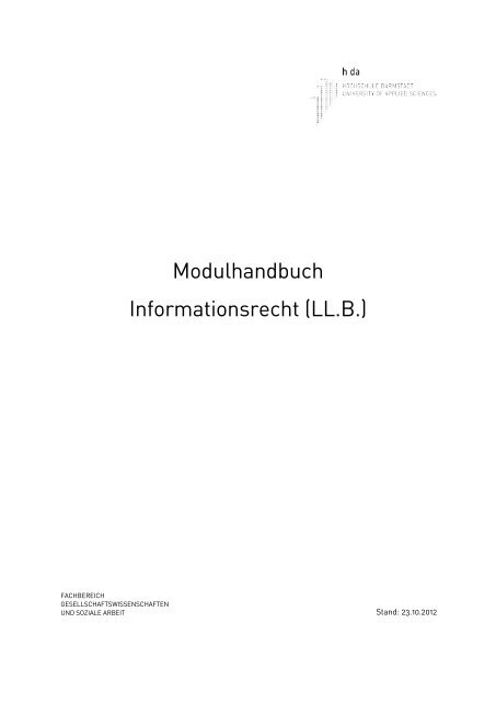 Modulhandbuch Informationsrecht (LL.B.) - Studiengang ...
