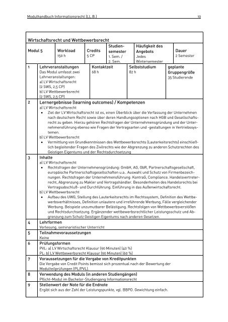 Modulhandbuch Informationsrecht (LL.B.) - Studiengang ...