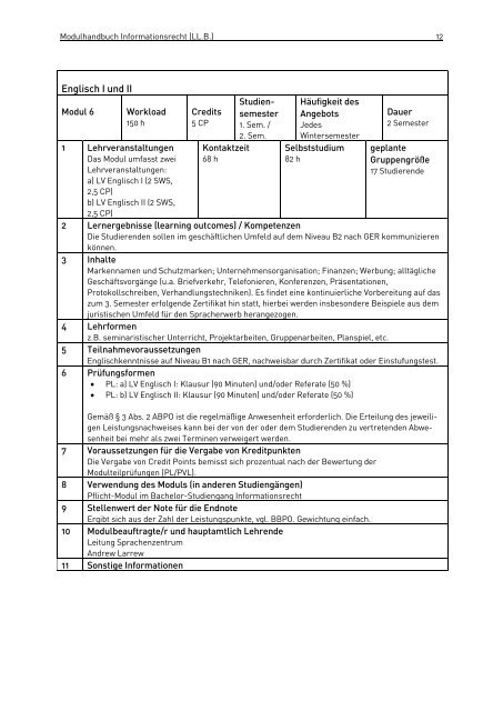 Modulhandbuch Informationsrecht (LL.B.) - Studiengang ...