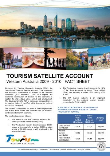 TSA 2009-10 Fact Sheet [pdf ] - Tourism Western Australia