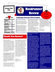 Roadrunner Review - Canyon Rim Elementary PTA