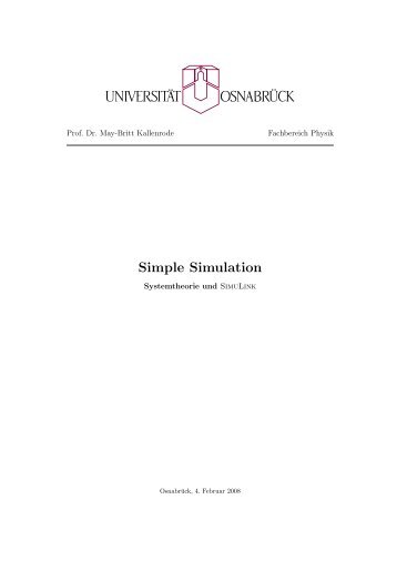 Simple Simulation - Numerische Physik: Modellierung